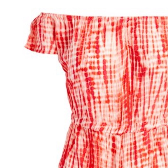 🍑SOLD🆕FEELING PEACHY TIE DYE ORANGE CREAM ROMPER NWT - Picture 4 of 14